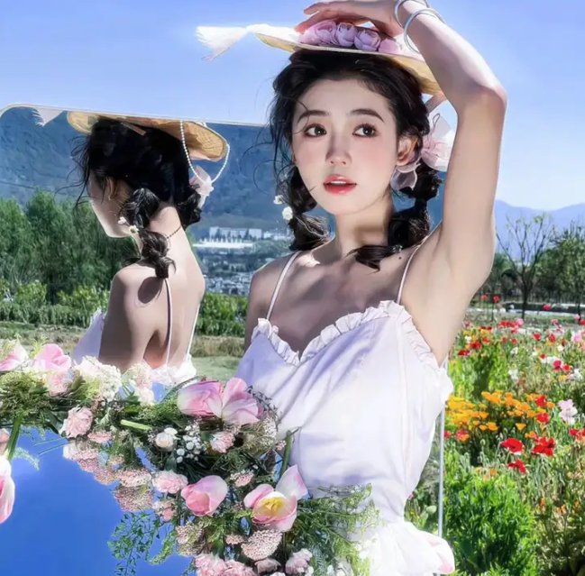夜色中的她
